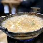 すき焼･鍋物 なべや - 雑炊ぐつぐつ風景