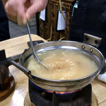 すき焼･鍋物 なべや - 鶏みんち鍋 特製みそ味 スタンバイ風景