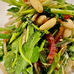 f - 軽く焼き付けたパンチェッタの塩味だけでこれだけ美味しいなんて