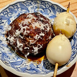 とり茶太郎 - 今日は椎茸肉詰で変則月見なんでした