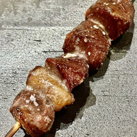 とり茶太郎 - 比内地鶏砂肝　これも絶妙な火入れで大変美味