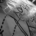 我流 総本家 - 肉の部位のイラスト壁画。'13 7月下旬