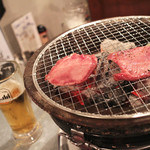 我流 総本家 - 塩タン焼き中。　'13 7月下旬