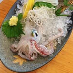 活魚料理一徳 - お目当てのイカ 刺身