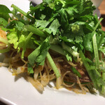 彩華 - ネギチャーシューパクチー乗せ