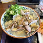 丸亀製麺 - 山盛りあさりうどん