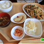 Mampuku Chuu Kashokudou - 豚ホルモンとニラ炒めセット