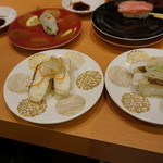 京寿司 - 開店の目玉商品、半額もの三種