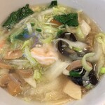 老辺餃子舘 - 五目刀削麺（塩味）