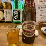 徳田酒店 - 瓶ビール 大瓶 クララガ 590円。
            赤星とかSDもあり。