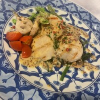 帆立のグリエ 粒マスタードソース