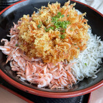 Surugaji - 紅白丼［桜えびのかき揚げ、釜揚げ桜えび、しらす］