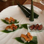 千松しま - ちまき　ほやの寿司　煮だこ