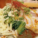 Menya Maiko - 黒カレー担々麺1,5玉、餃子、ライス