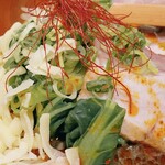 Menya Maiko - 黒カレー担々麺1,5玉、餃子、ライス