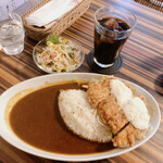 珈琲といんどかれーの店 たんぽぽ - 料理写真:チキンナンバンカレー＆ドリンクセット