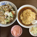 福季来 - 五目ラーメン+天津飯