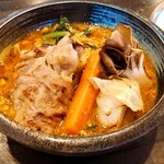 らっきょ＆Star - 【春限定】豚の西京味噌焼きと旬野菜のスープカレー