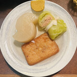 おかめ - 大根、イカ天、ロールキャベツ