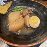 おでん まる米 - おでん　大根、玉子、牛すじ