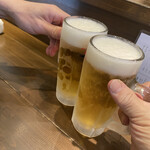 おでん まる米 - 生ビールで乾杯！