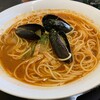 白樺食堂 - トマトと魚介類の地中海風パスタ…税込580円