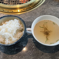米沢牛上杉 銀座本店 - ライスとスープ