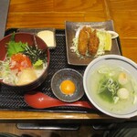 北海道厚岸 - 海鮮丼＋カキフライ