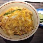 Soba Yasutake - ミニ丼セットのカツ丼　ソースカツ丼ではありません　全国的に標準的な卵でとじるタイプのカツ丼です