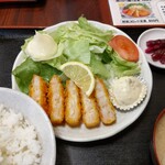 えんまや - エビカツ定食 850円 ♪