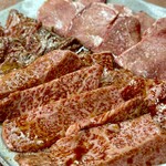 Assortment of 4 types of premium Yakiniku (Grilled meat) (3 pieces each)