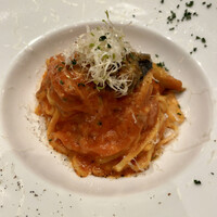 ビストリア ギャッツビー - Pasta：厚切りベーコンソテーと揚げた米茄子 たっぷりチーズのアマトリチャーナ