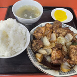 小笹飯店 - 料理写真:鳥みそ定食小ご飯750円