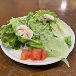 た喜ち - セットのサラダ、黒胡椒が利いています