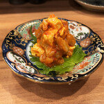 魚菜屋 常峰 - チャンジャとクリームチーズ(650円)