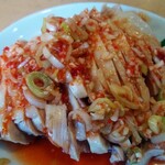 中国家庭料理 大福元 - 蒸し鶏の辛味ソースがけは、こっち系の辛さ