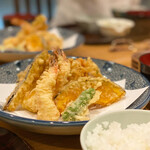 天ぷら 日本料理 あら川 - ランチの天ぷら定食