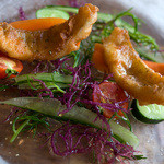 アダンソニア - 本日の前菜1「鱚のフリット」。