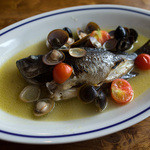 アダンソニア - 「本日のお魚料理」 メバルのアクアパッツァ。新鮮で美味しかった～！