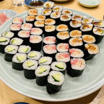 錦寿司 - 細巻のカッパ、トロタク、ウニ、穴子きゅうり。