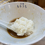Kitano Mem Mori Uchi - ご飯（小盛り）¥80は残ったスープにドボン。