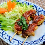 Yakitori (grilled chicken skewers) (chicken) from southern Thailand