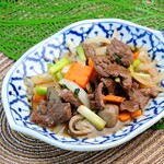 Stir fried beef with oyster sauce