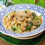 Thai soy sauce Yakisoba (stir-fried noodles) with flat noodles