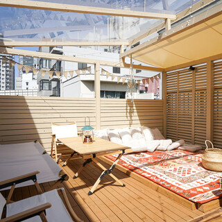 A rooftop with a great sense of openness! Feel free to feel outdoors on a rooftop in the city♪