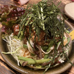 とりとん - 納豆サラダは混ぜると尚旨し！