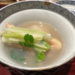 銀座 しのはら - 甘鯛唐揚げ、蛤、かぶらの鍋