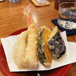 Soba Sake Takashimaya - 天ざる（1,700円税込）※天ぷらは海老、鱚、かぼちゃ、茄子、蓮根、さつまいもの6種類