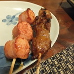 阿うん 博多串焼きの店 - めんたい巻き、味付サガリ
