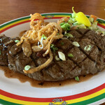 Jamaican Grill - カリビアンリブアイステーキ/ジャマイカンライス